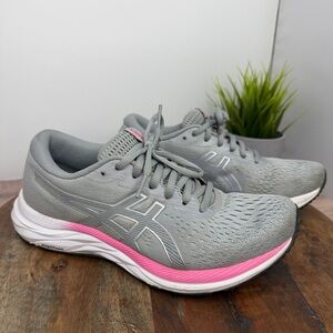 ASICS Women's Gray and Pink Running Shoes - Size: 7 Wide